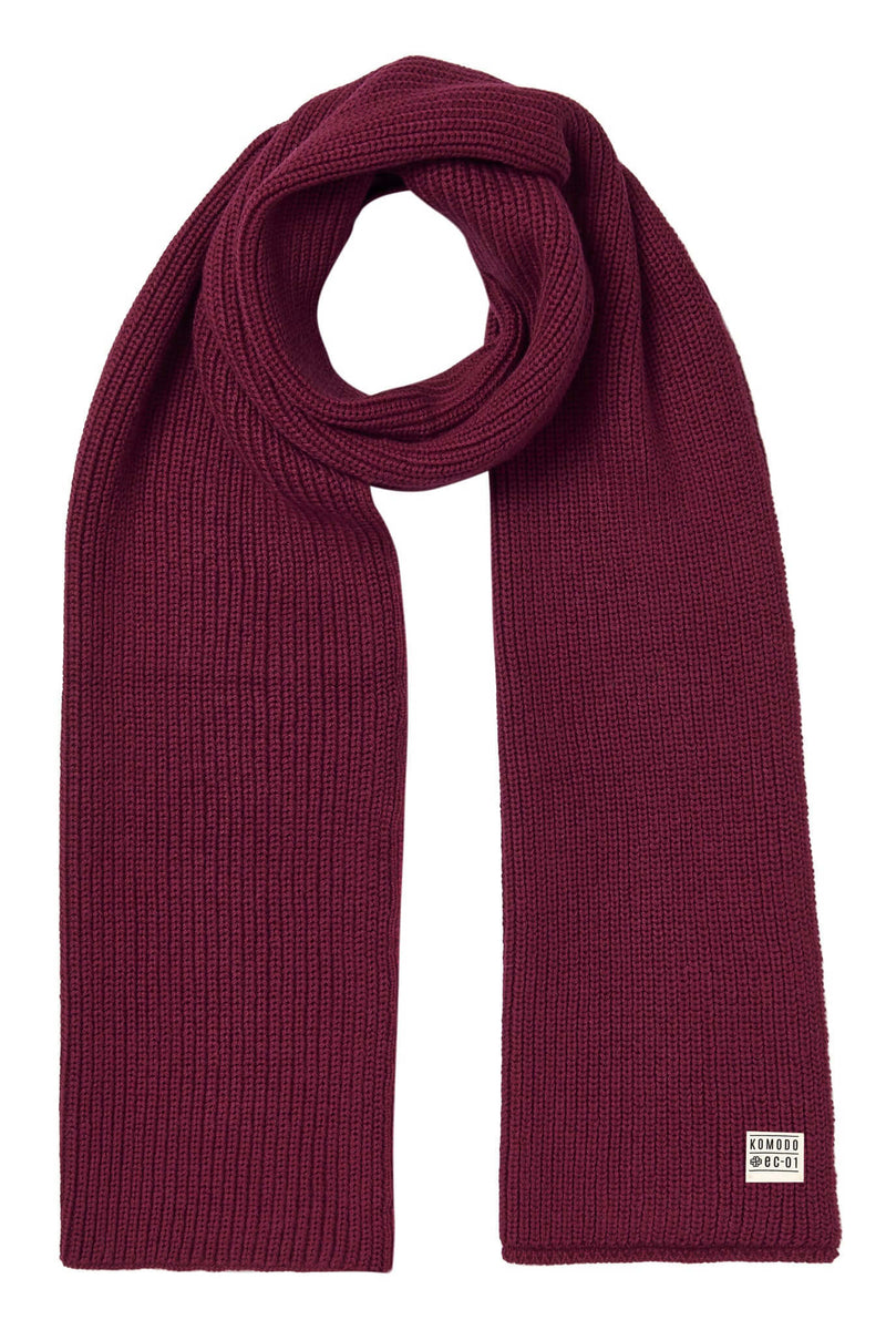 SENDAI  - GOTS Organic Cotton Scarf Cherry Red