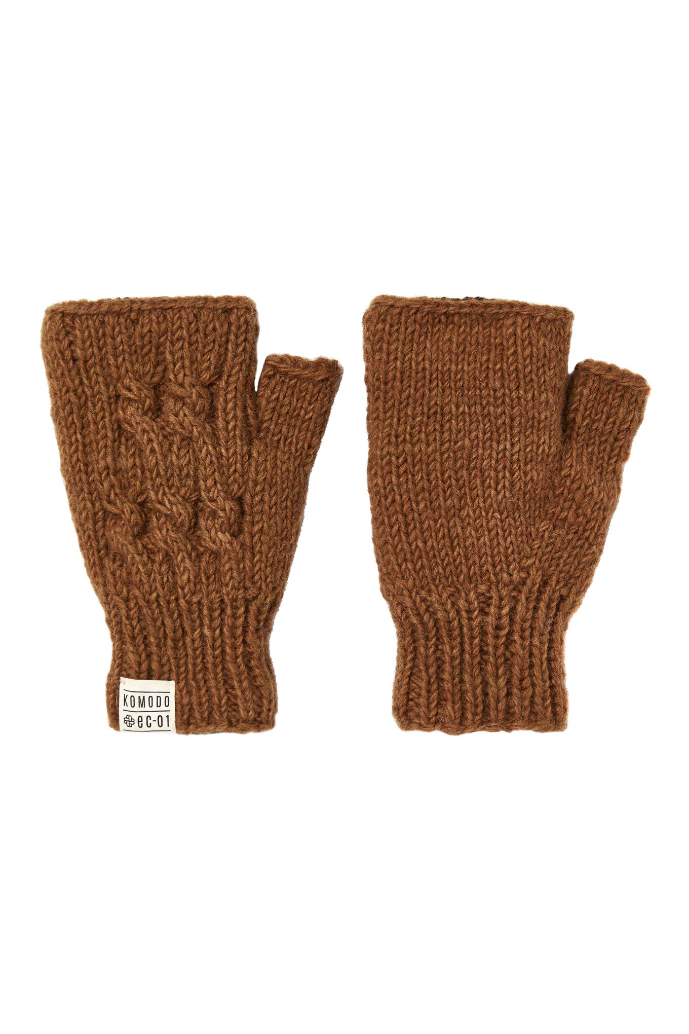 ENA - Fleece Lined Lambswool Mittens Tan