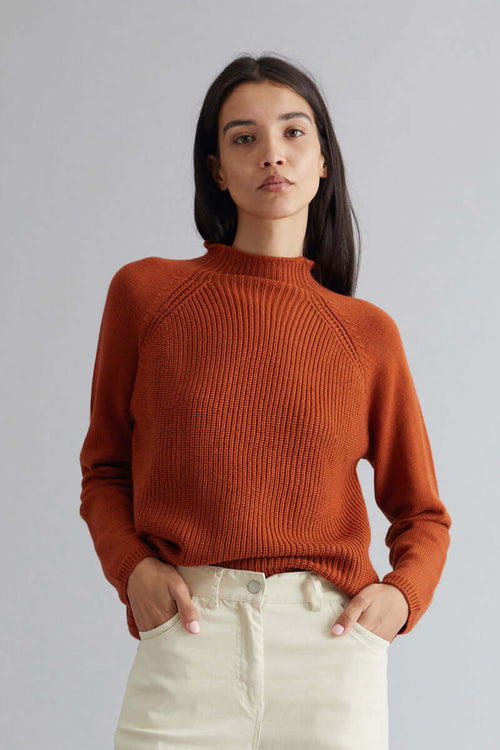 KATTY - Fine Merino Jumper Tobacco