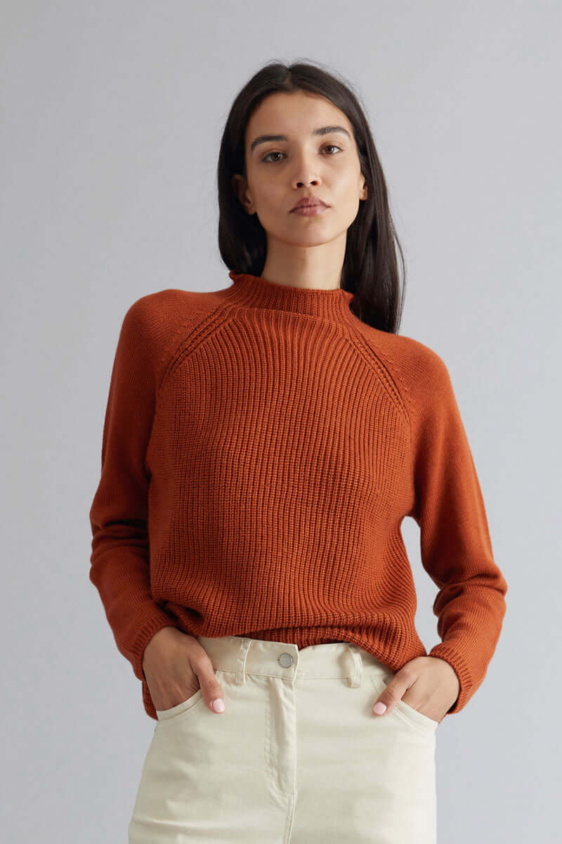KATTY - Fine Merino Jumper Tobacco