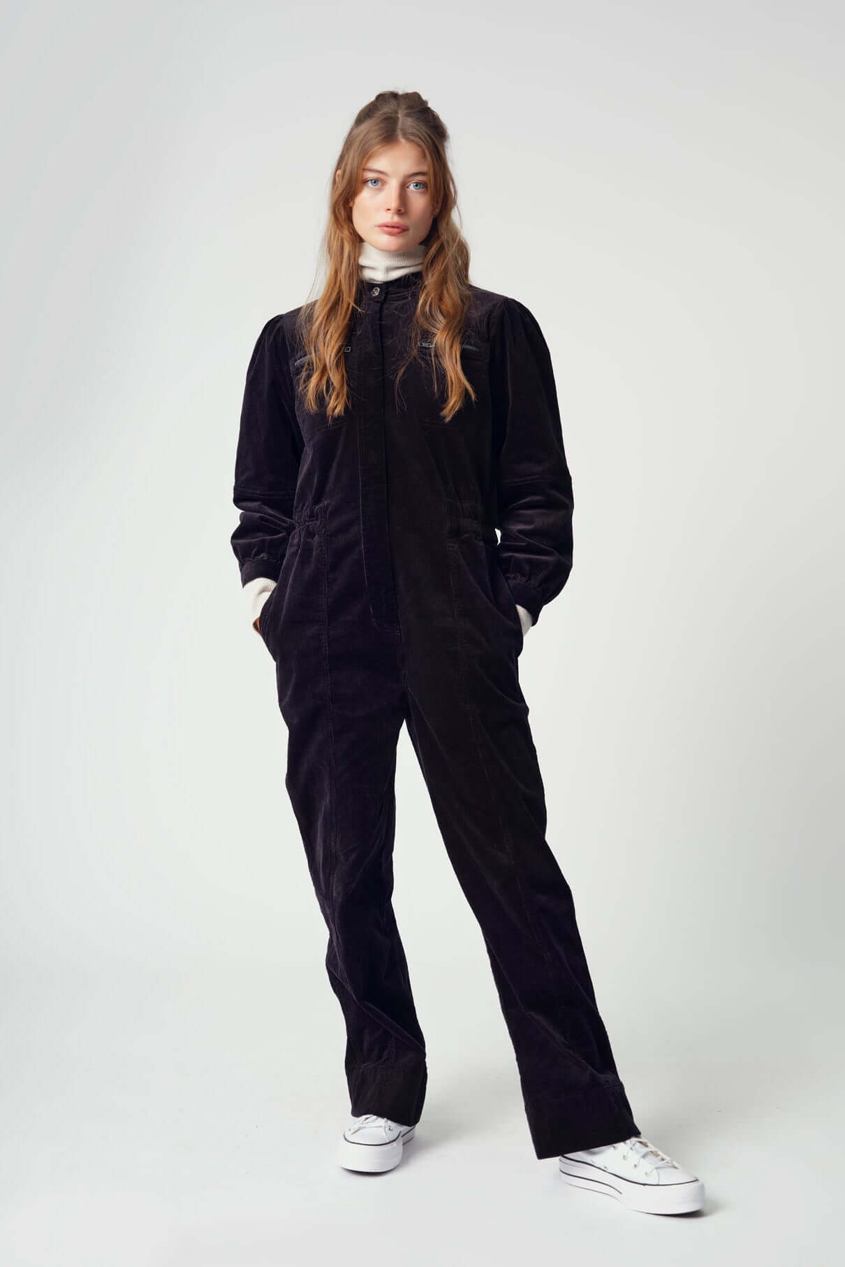 KAWA - Organic Cord Jumpsuit Black