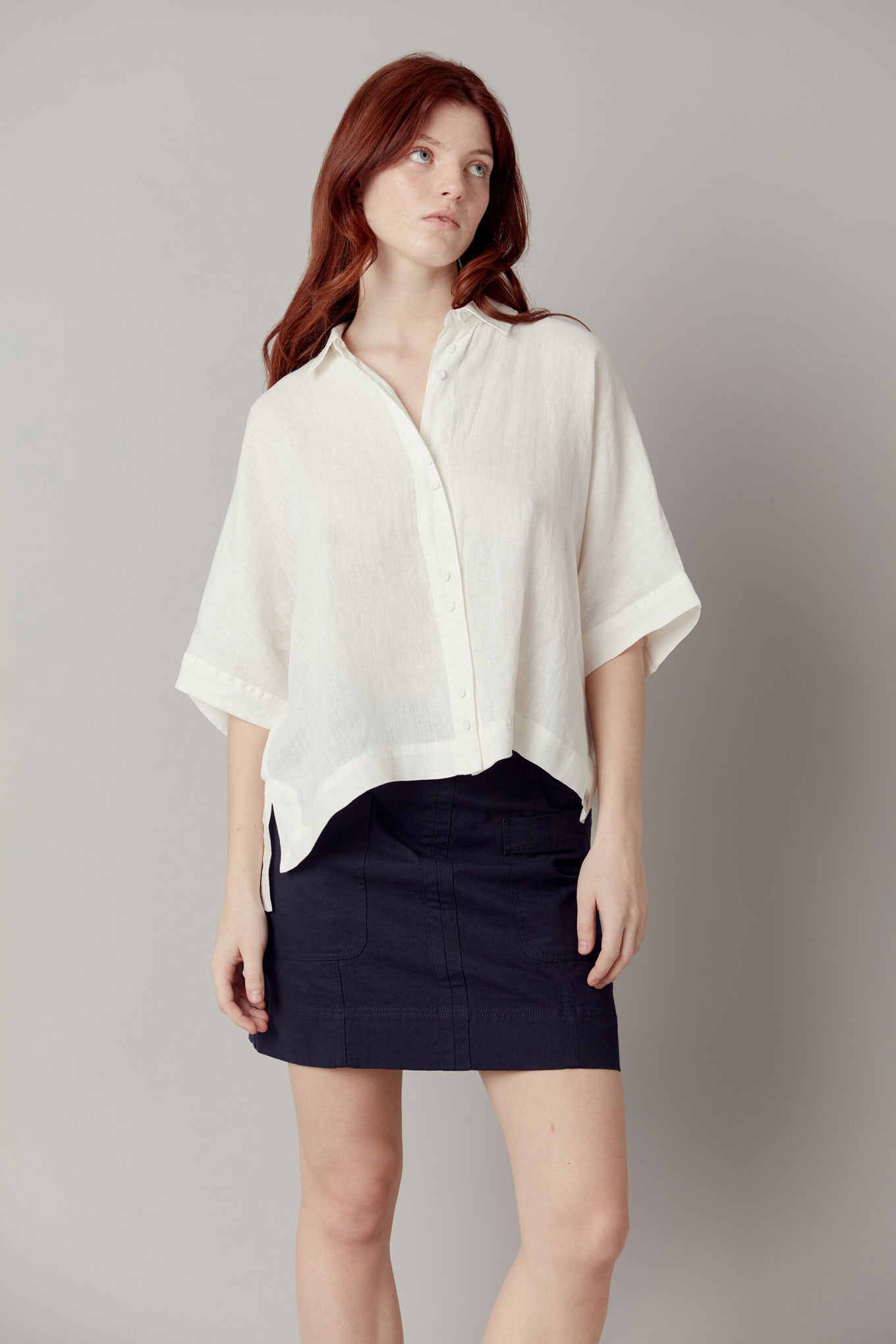 KIMONO Organic Linen Shirt - Off White