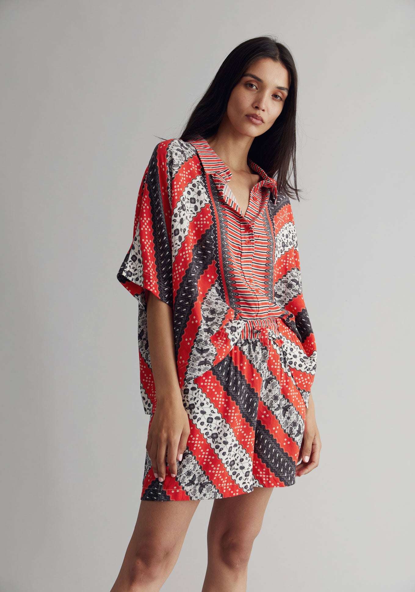 KIMONO Shirt - Poppy Red