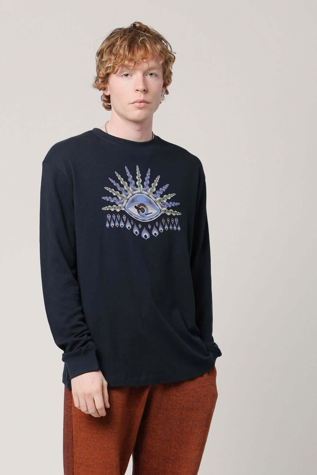 HAKON KOMODO EYE - Organic Cotton Tee Navy