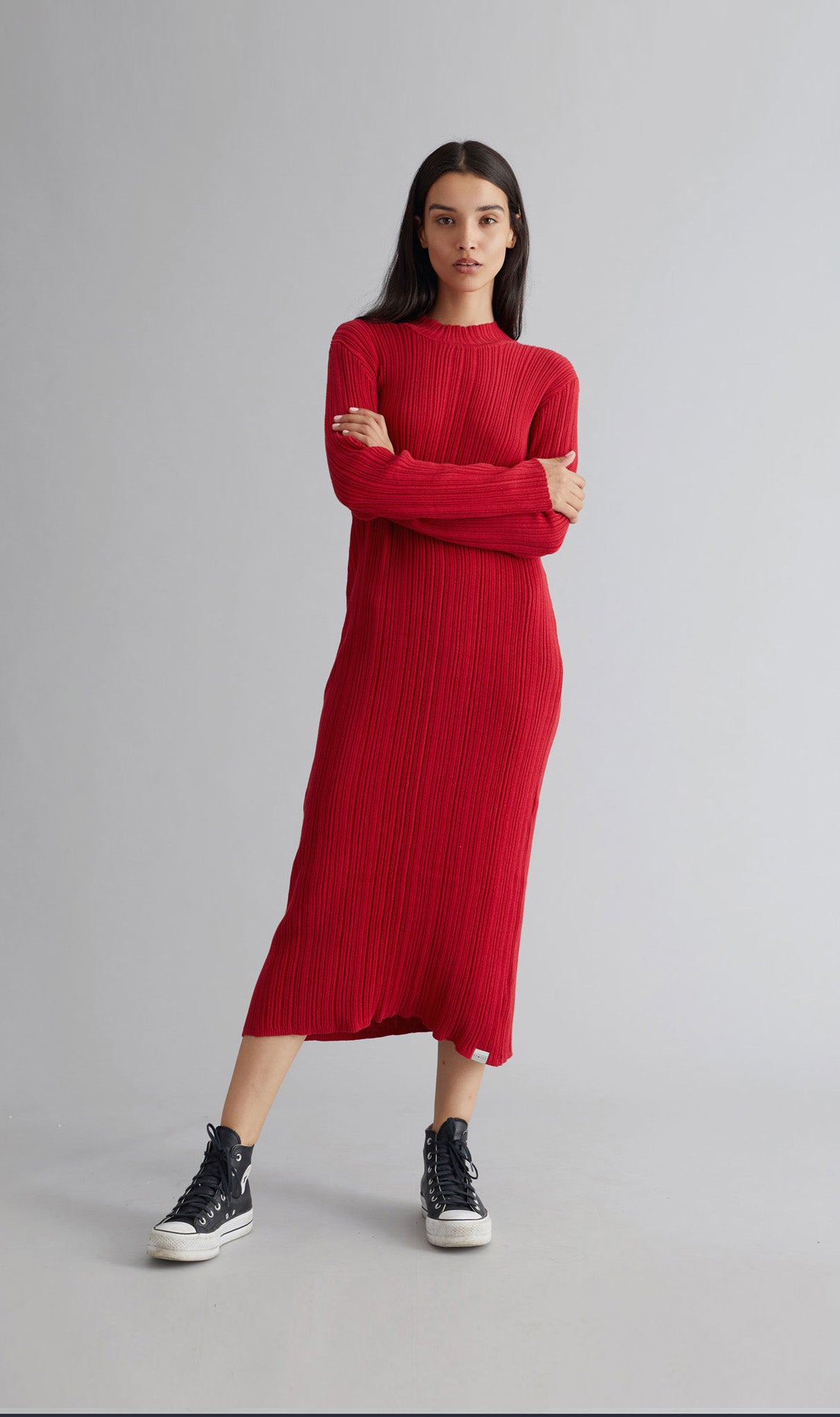 MAYUMI - GOTS Organic Cotton Dress Red