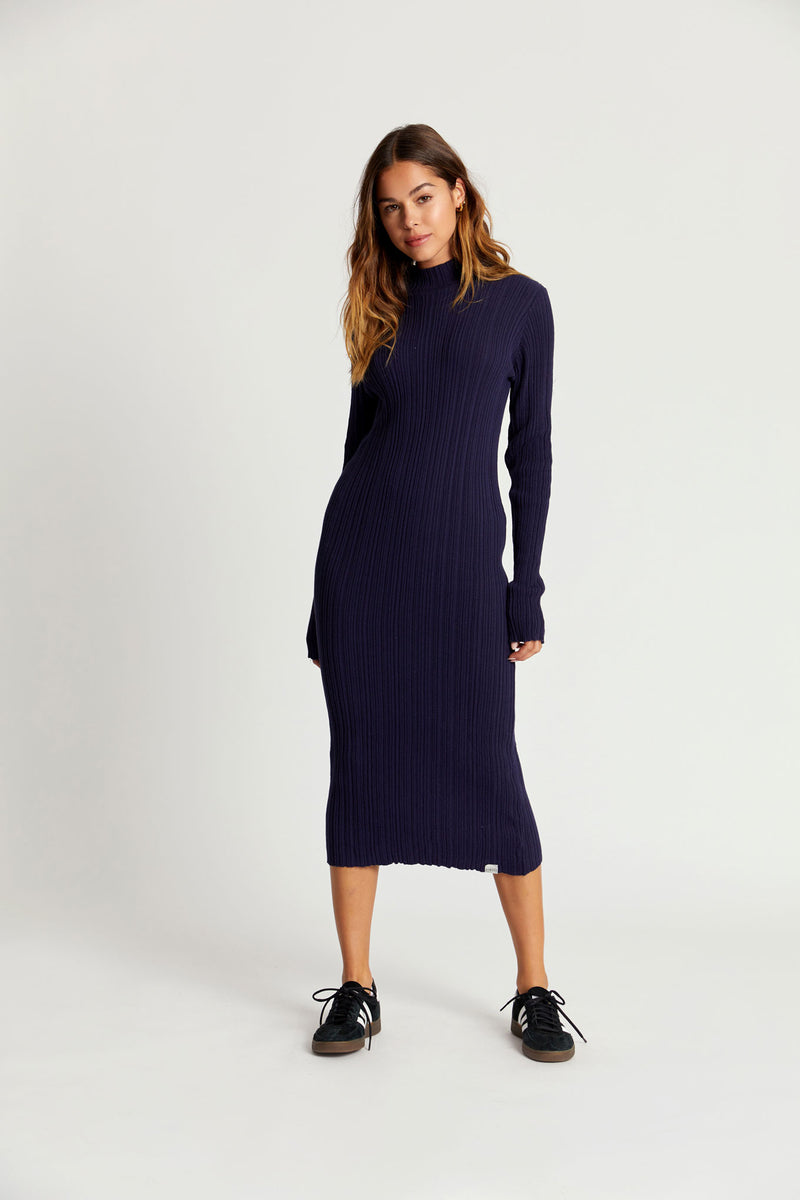 MAYUMI - GOTS Organic Cotton Dress Navy