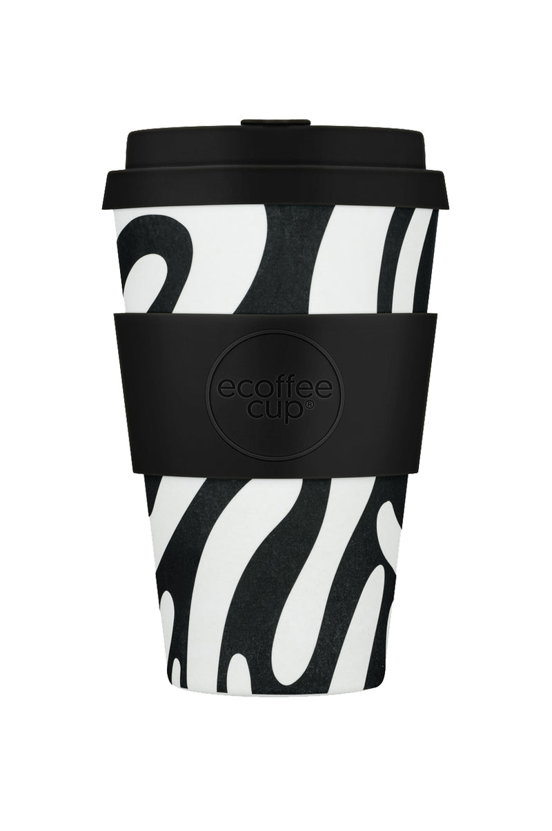 Manasa&#39;s Run Black &amp; White XL Reusable Bamboo Cup