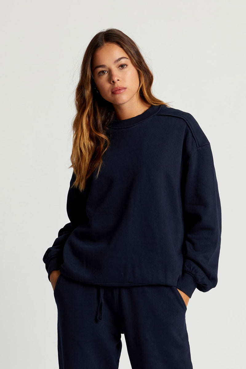 NAYLA - GOTS Organic Cotton Sweat Navy