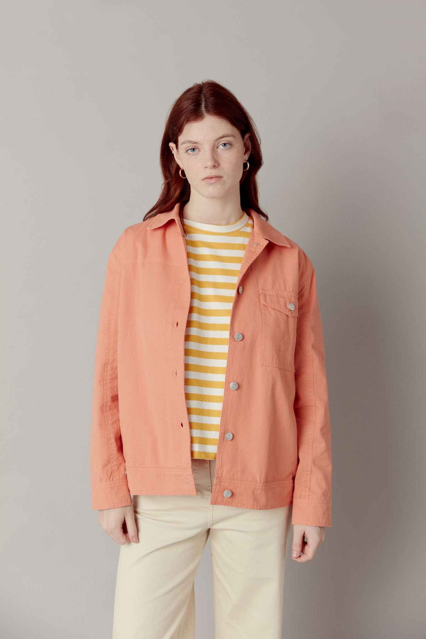 Orange sales cotton jacket
