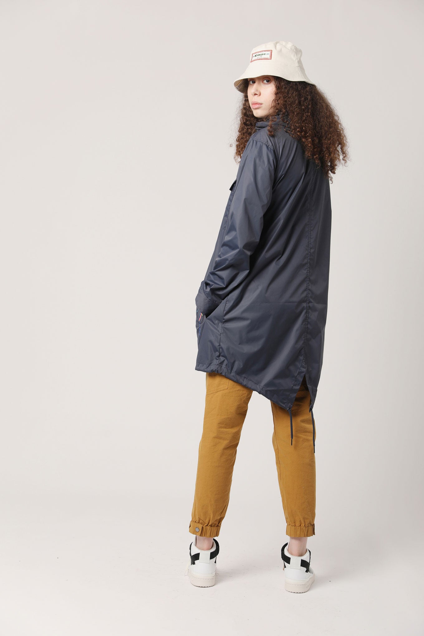 RIVER Recycled PET Water Resistant Rain Coat Navy