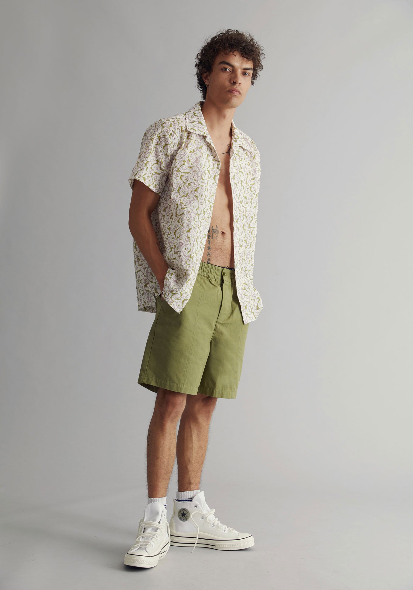 MARIO Mens Short - Khaki Green
