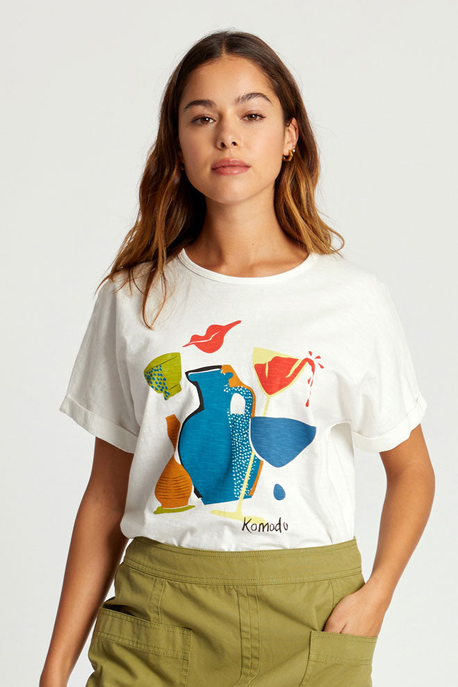 STILL LIFE Tee GOTS Organic Cotton - Off White