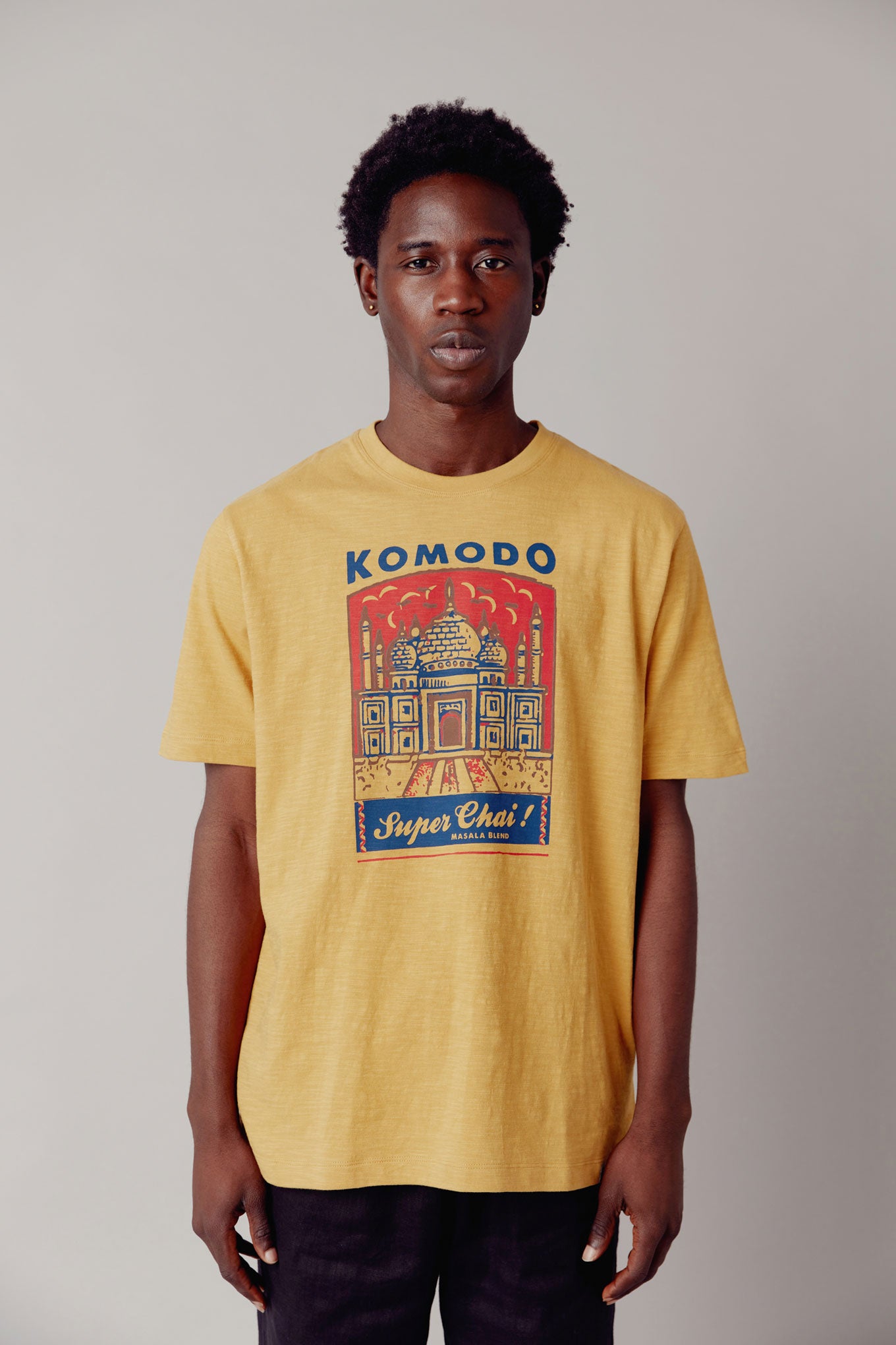 SUPER CHAI Mens GOTS Organic Cotton Tee - Honey