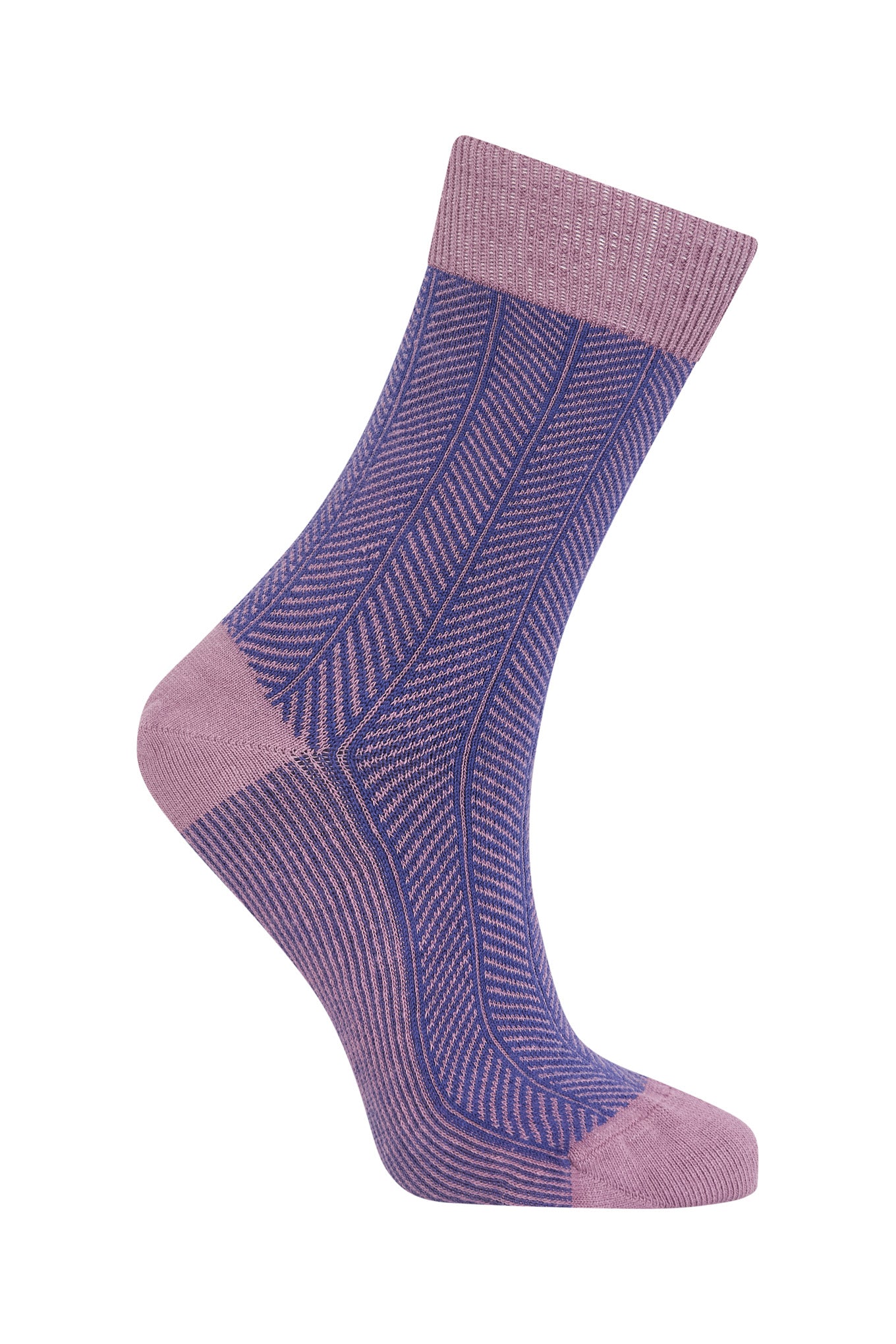 HERRINGBONE - Organic Cotton Socks Lavender