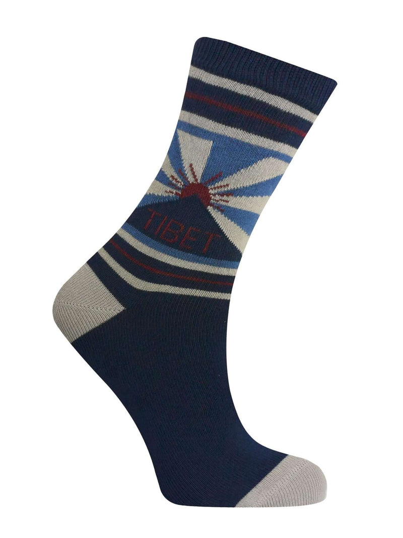 TIBET - Organic Cotton Socks Navy