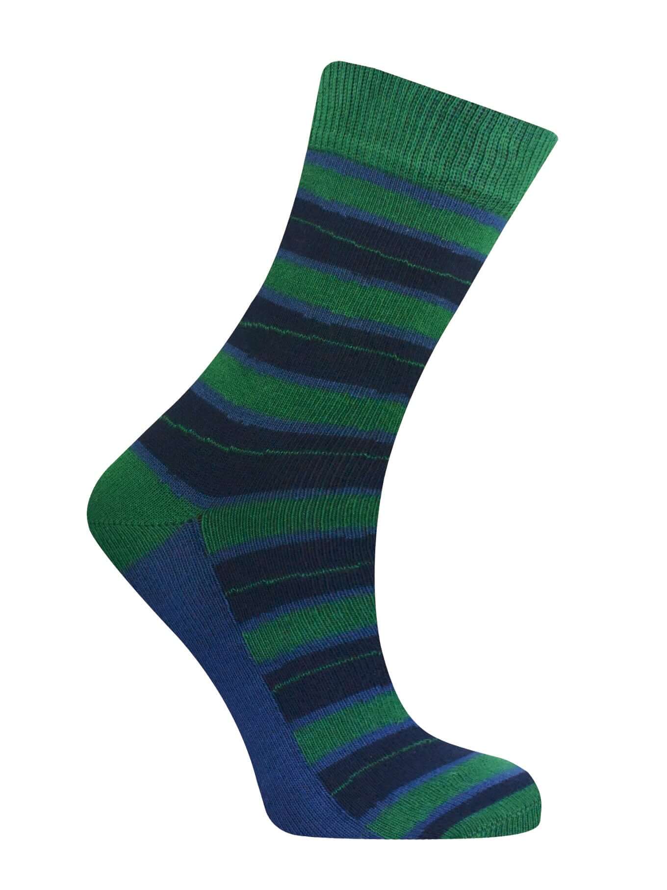 FUZZY STRIPE  - Organic Cotton Socks Blue