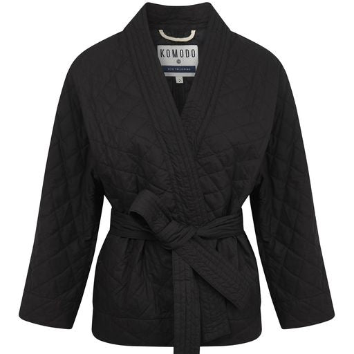KISHI Organic Cotton Quilted Jacket - Black