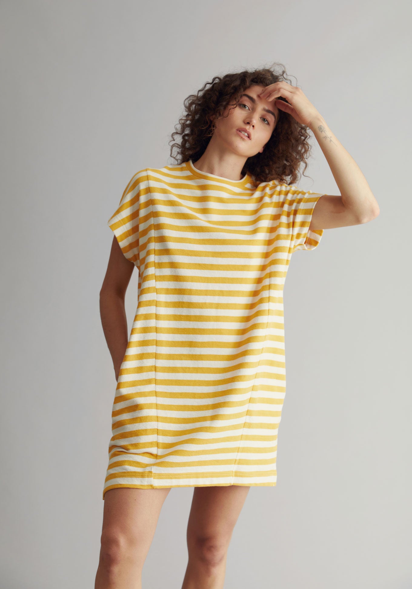 YASUKO GOTS Organic Cotton Dress - Off White