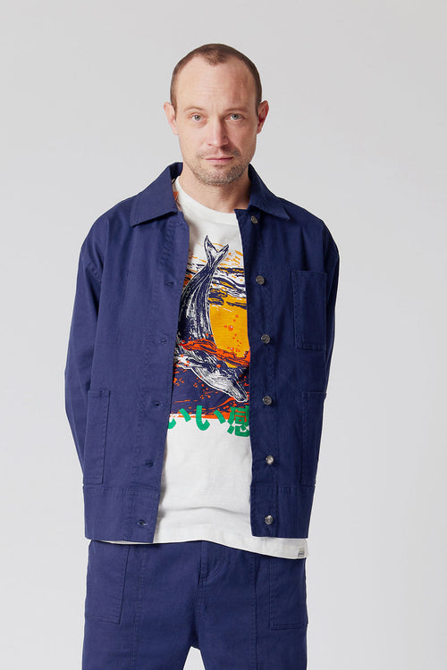 Coat - LARRY- Organic Cotton Jacket Navy