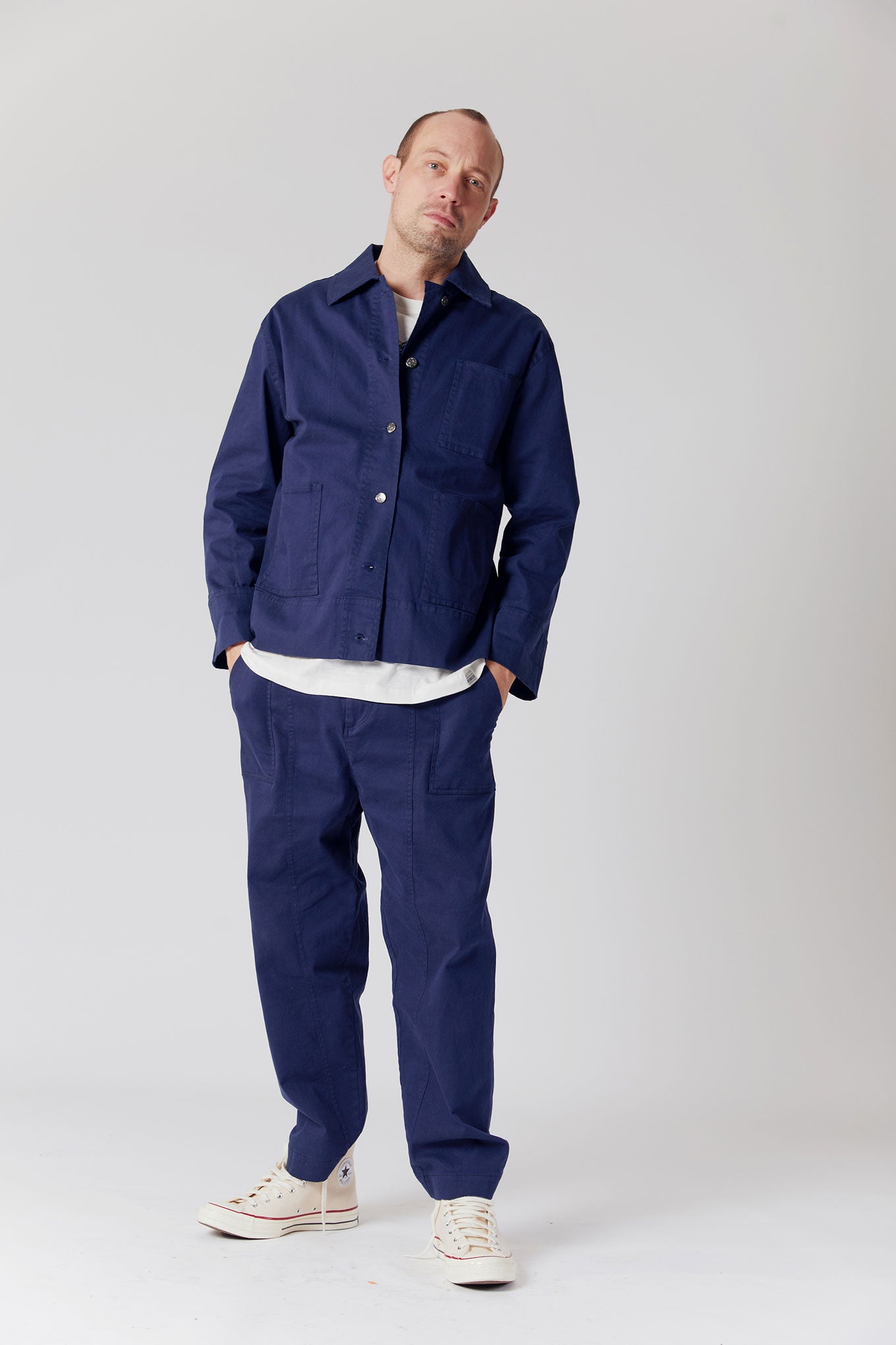Coat - LARRY- Organic Cotton Jacket Navy
