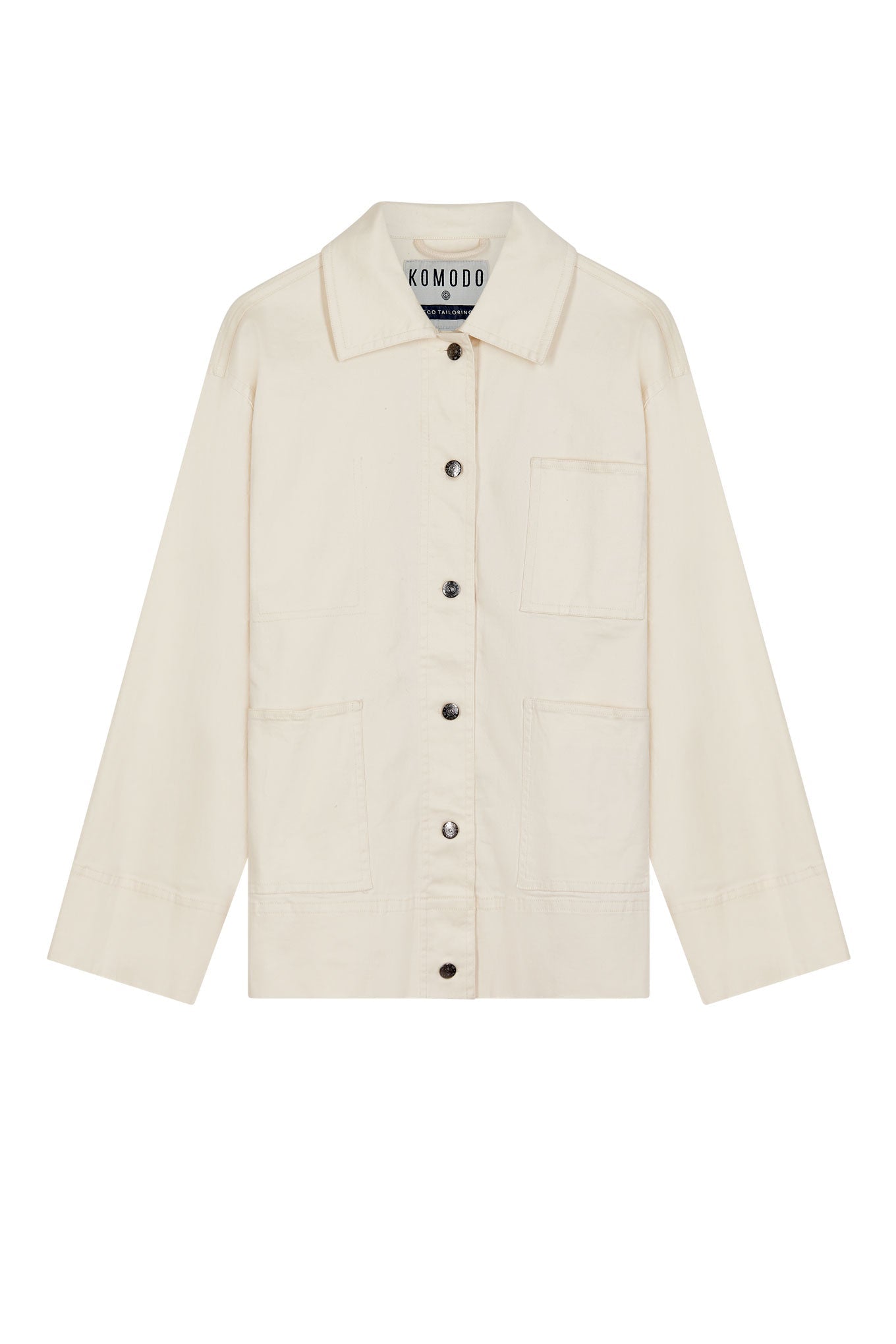 Coat - LARRY- Organic Cotton Jacket Off White