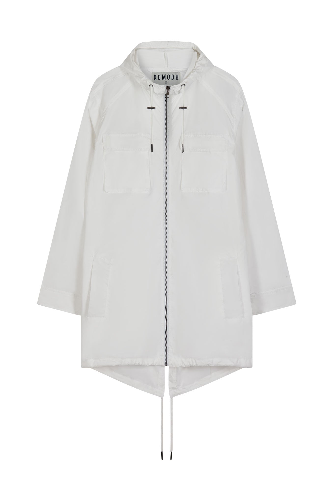 Coat - RIVER Recycled PET Waterproof Rain Coat Off White