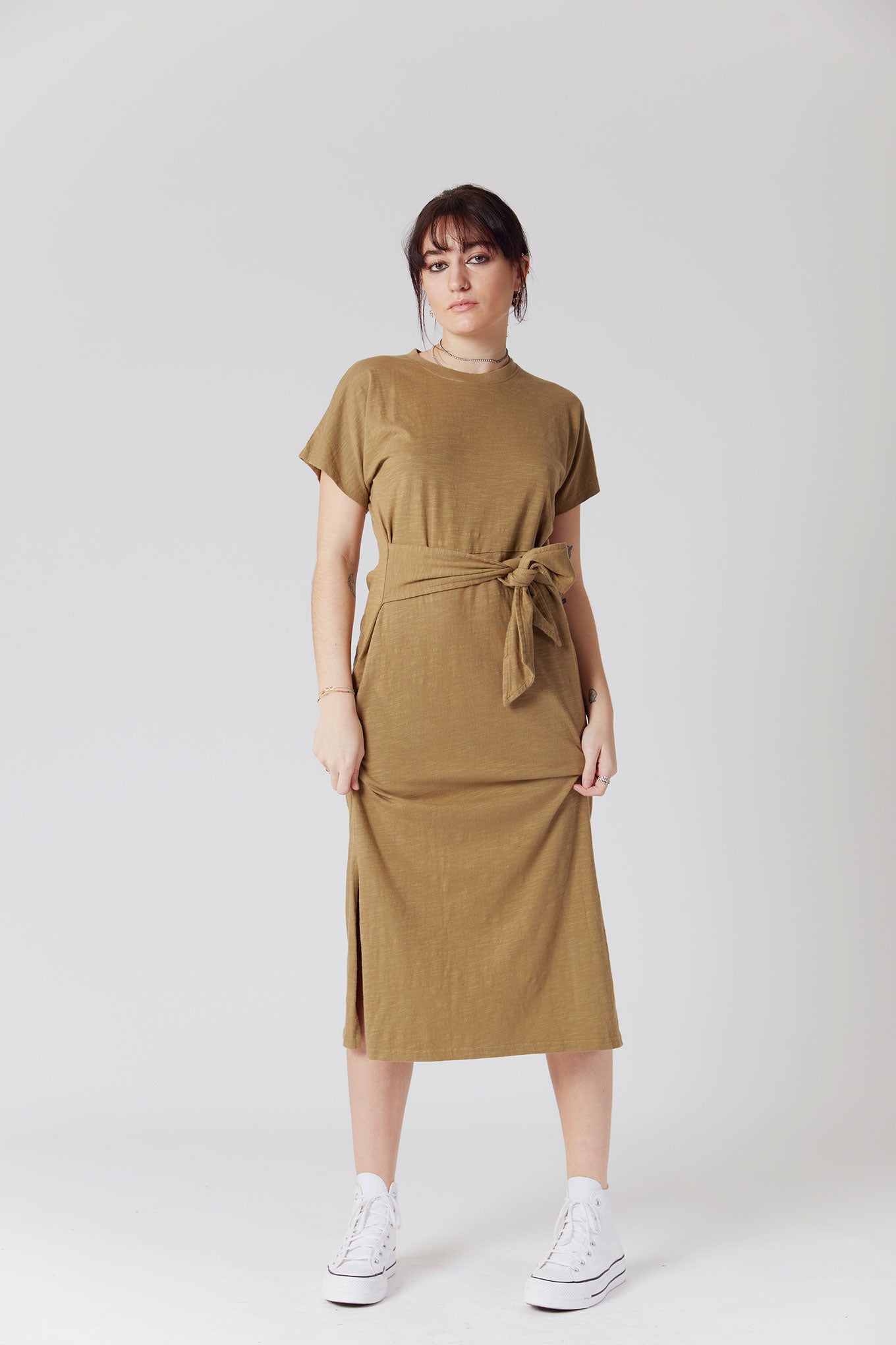 FONDA GOTS Organic Cotton Jersey Dress Moss Komodo Fashion