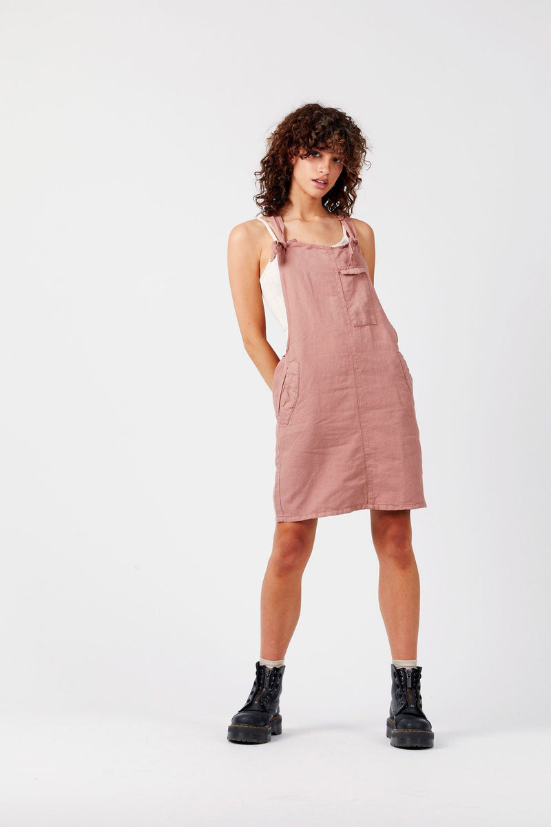 Dress - PEGGY Pink - Organic Cotton Dress By Flax &amp; Loom