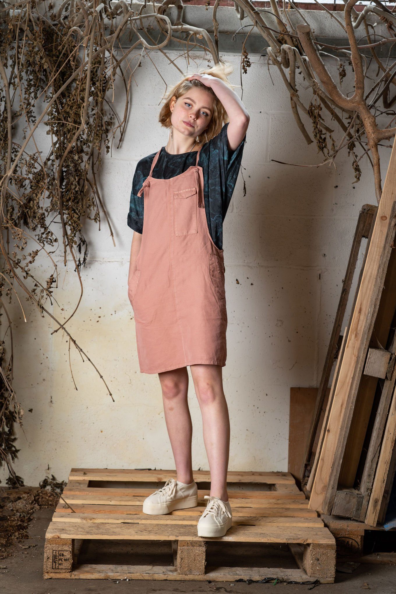 Dress - PEGGY Pink - Organic Cotton Dress By Flax & Loom