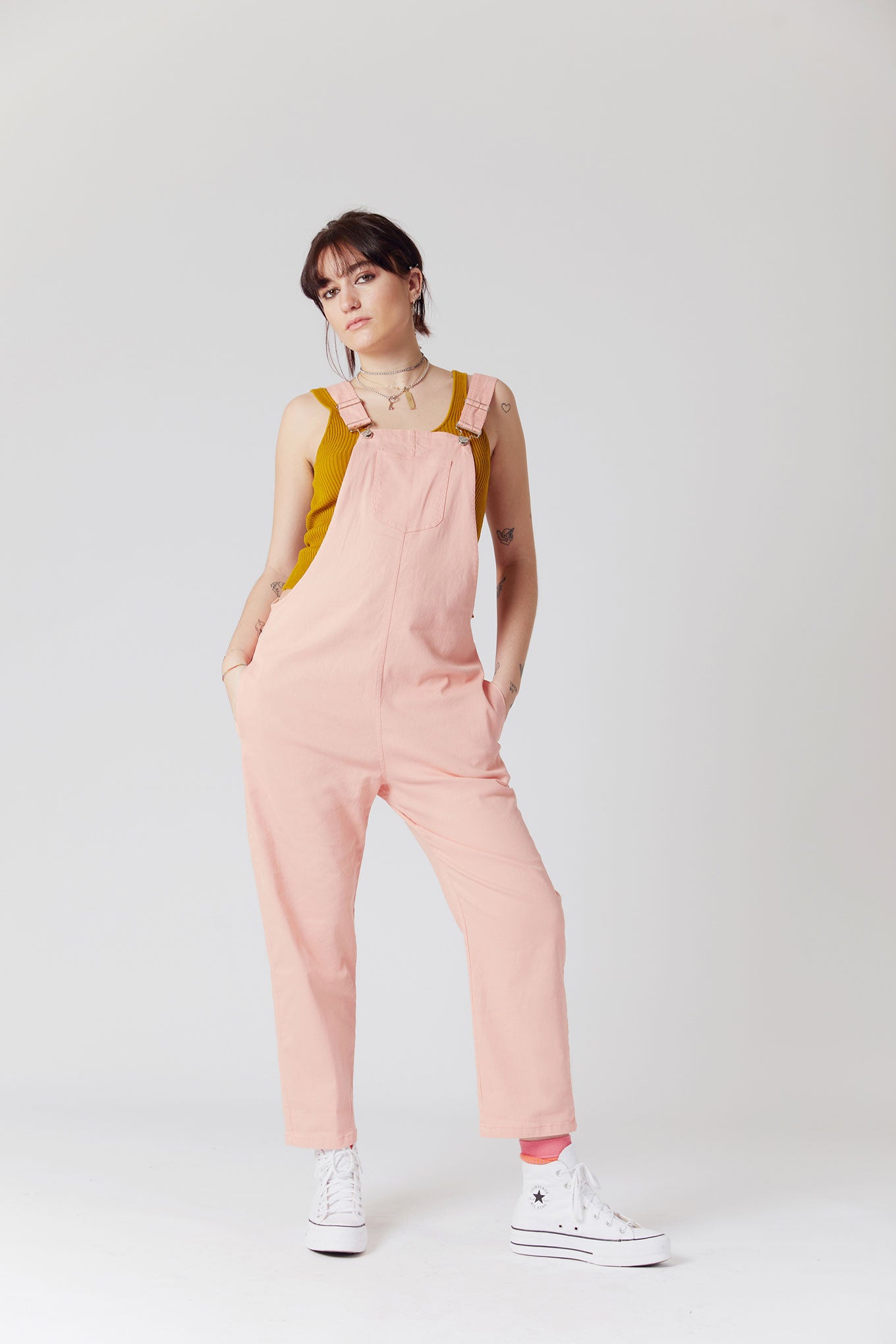 Dungarees - JOY Organic Cotton Dungarees True Pink