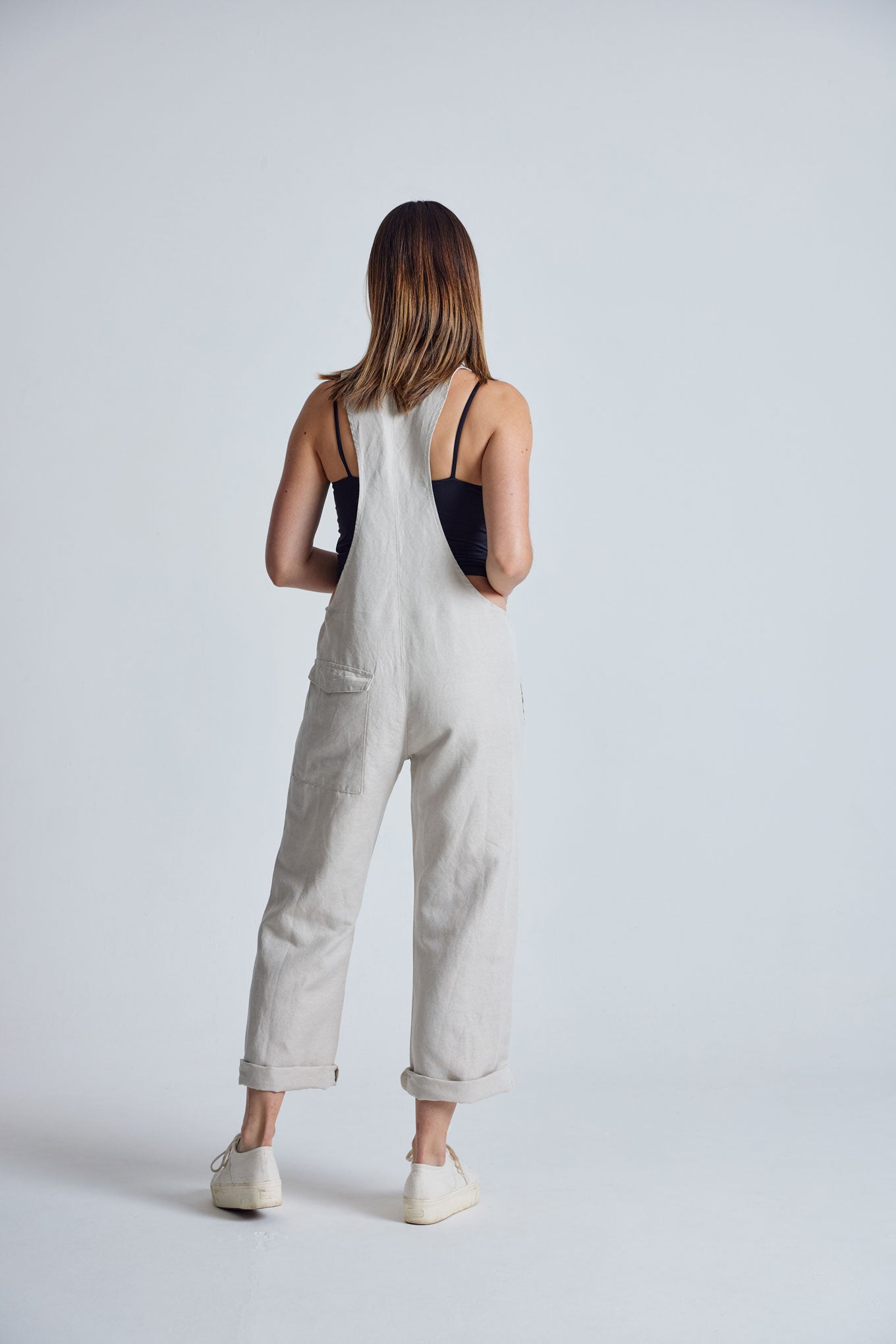 Dungarees - MARY-LOU Natural - GOTS Organic Cotton Dungarees By Flax & Loom