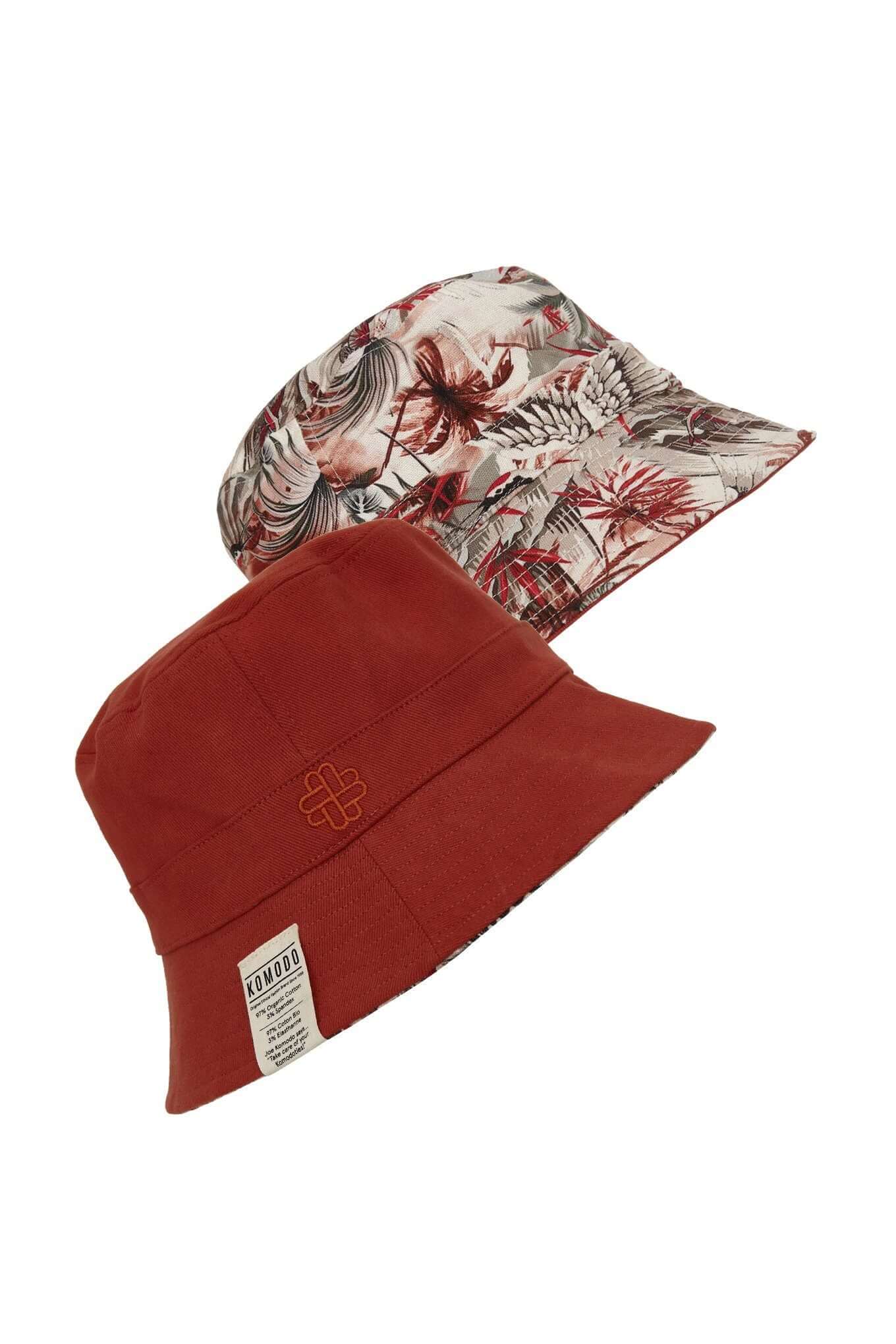 Hats - BUCKY REVERSIBLE UNISEX Hat Bali-Red