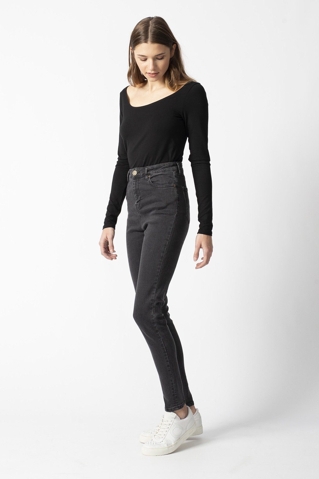 CARRIE dark grey - GOTS organic cotton Jeans by UCM