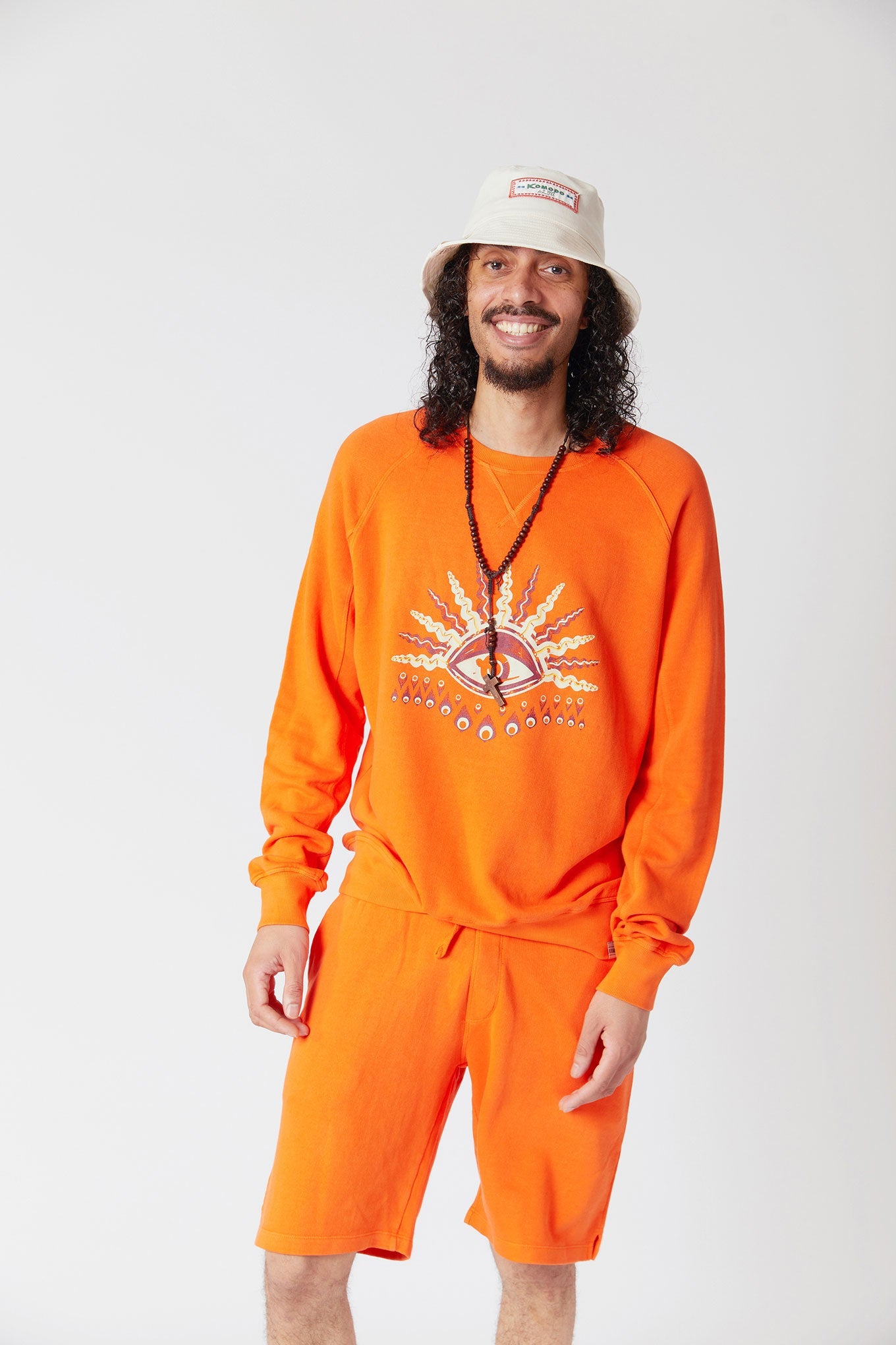 Jumper - KOMODO'S EYE - GOTS Organic Cotton Crewneck Orange