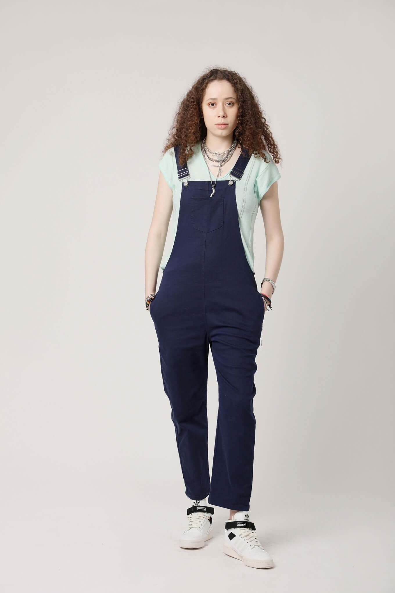 JOY Organic Cotton Dungarees Navy