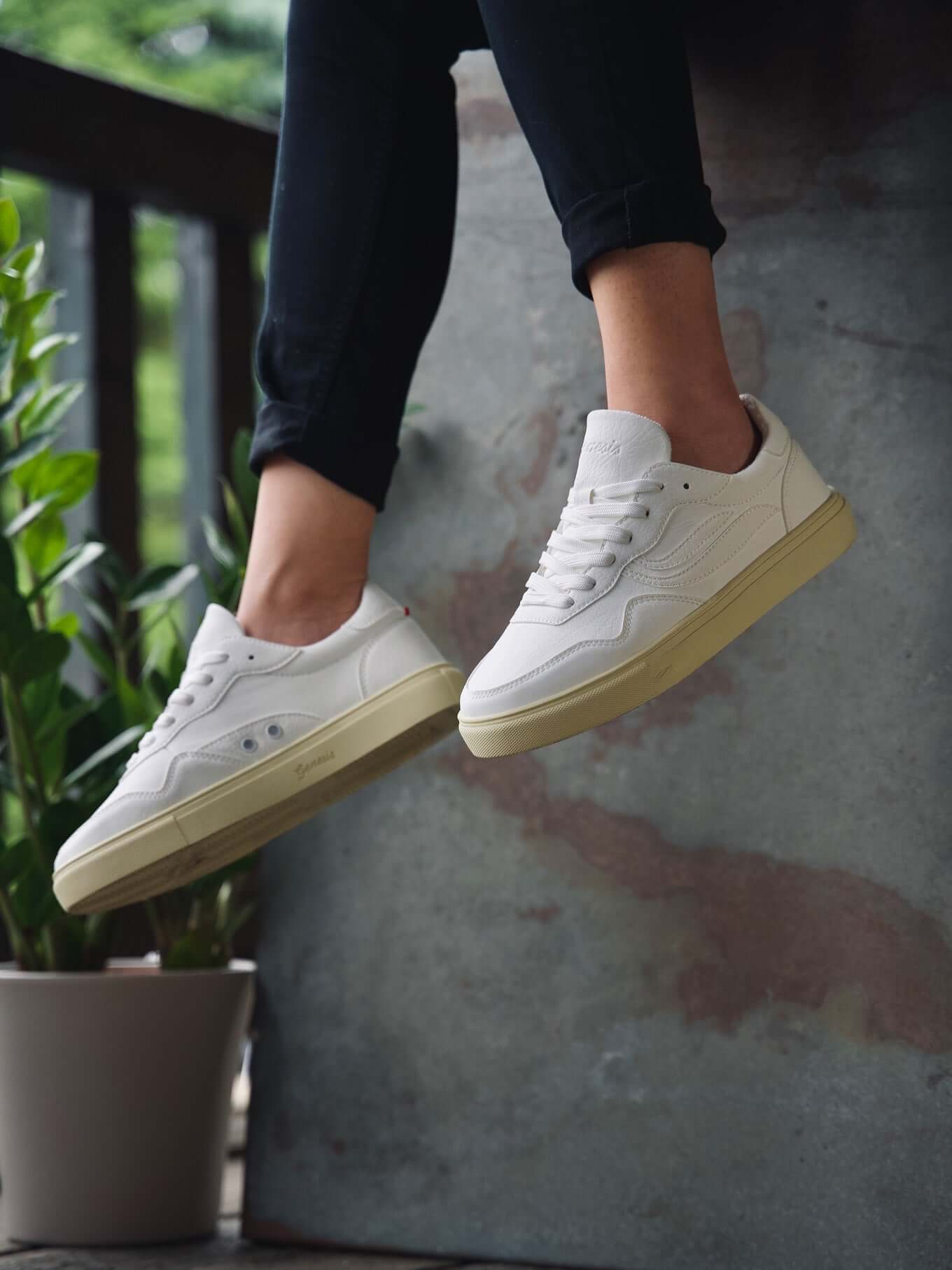 Shoes - G-SOLEY Cornwaste Eco Trainer By GENESIS - White