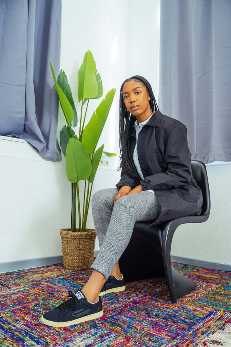 Shoes - HELA Cactus Eco Trainer By GENESIS - Black