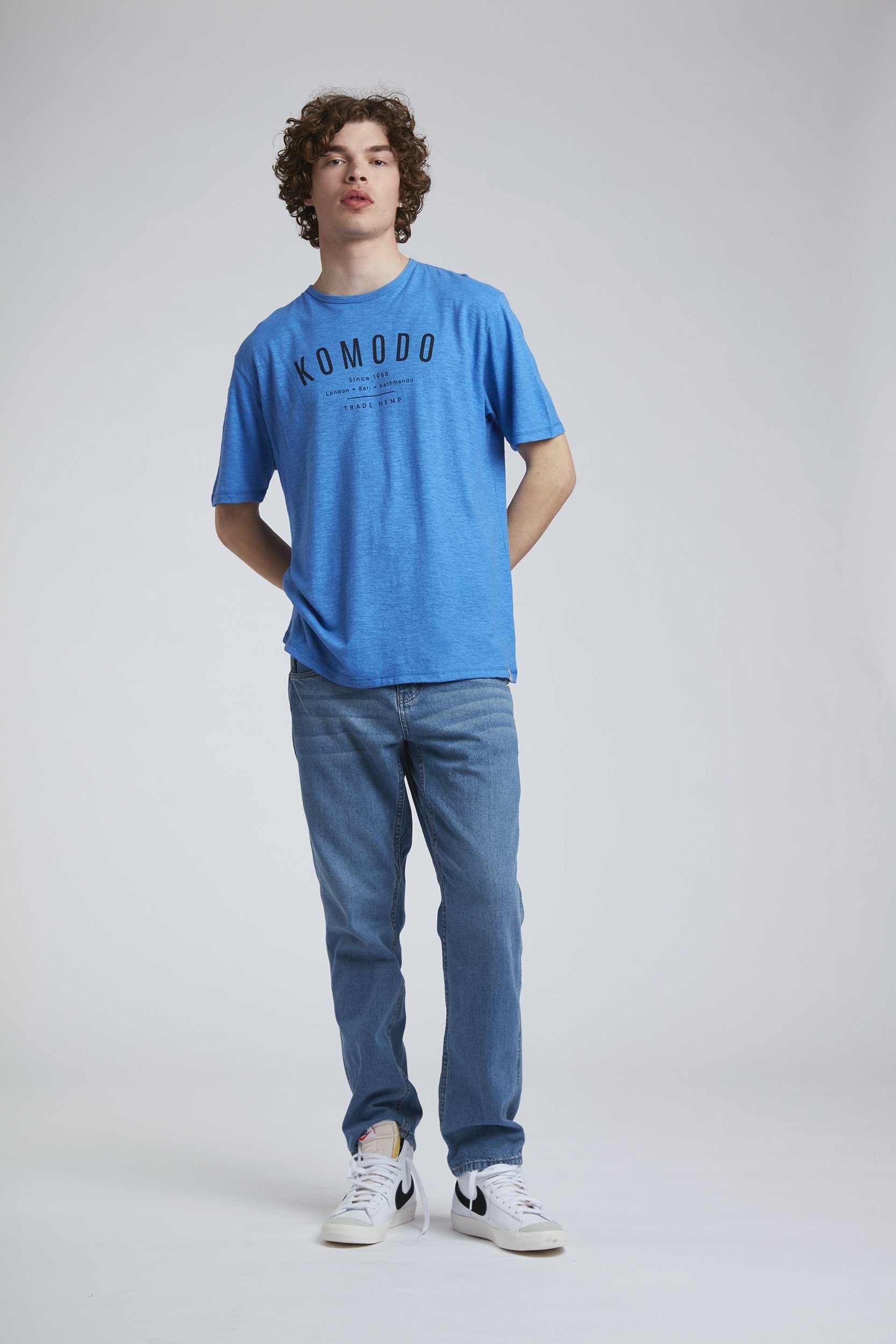 T-shirt - KIN Hemp Tee Cobalt Blue