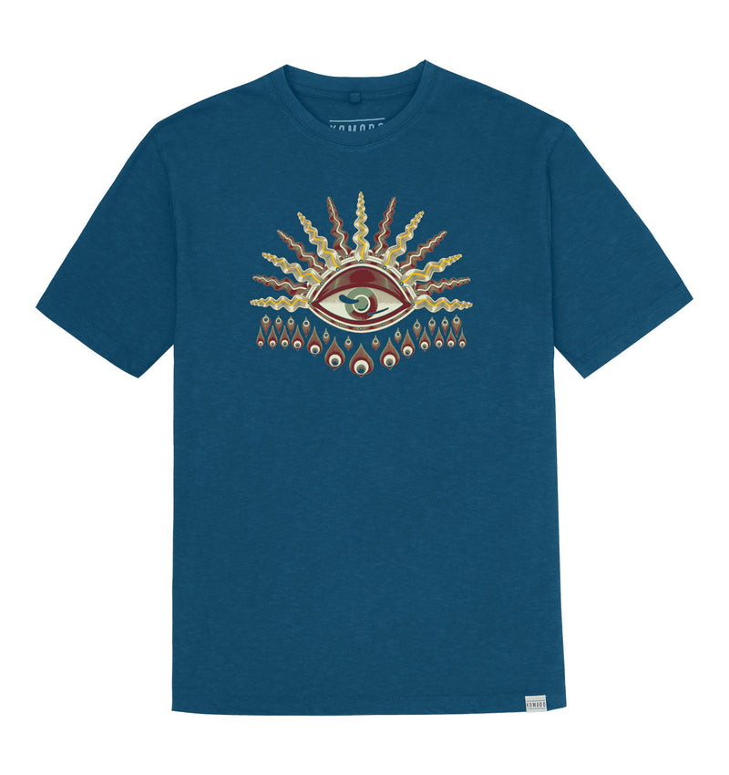 T-shirt - KOMODO&#39;S EYE - GOTS Organic Cotton Tee Teal Blue