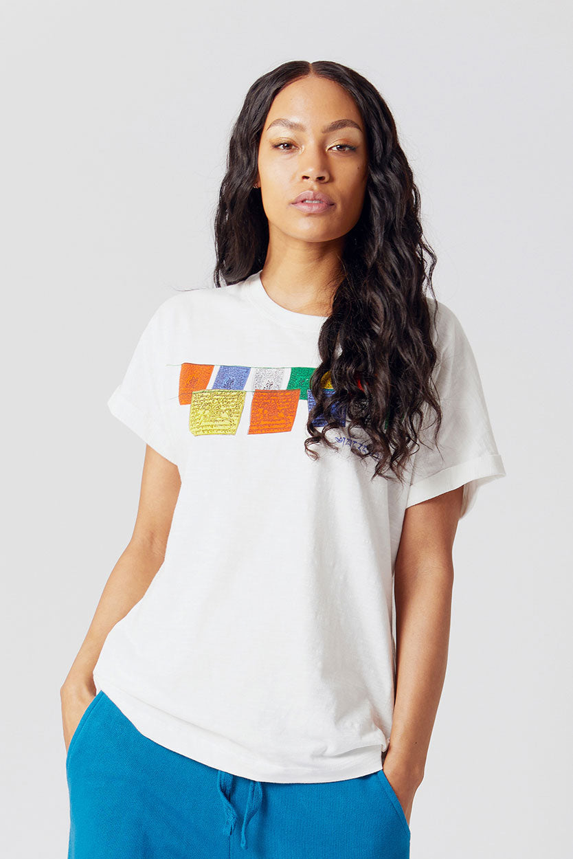 Top - TIBET Organic Cotton T-Shirt Off White