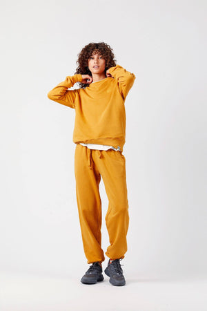 Mustard track pants deals