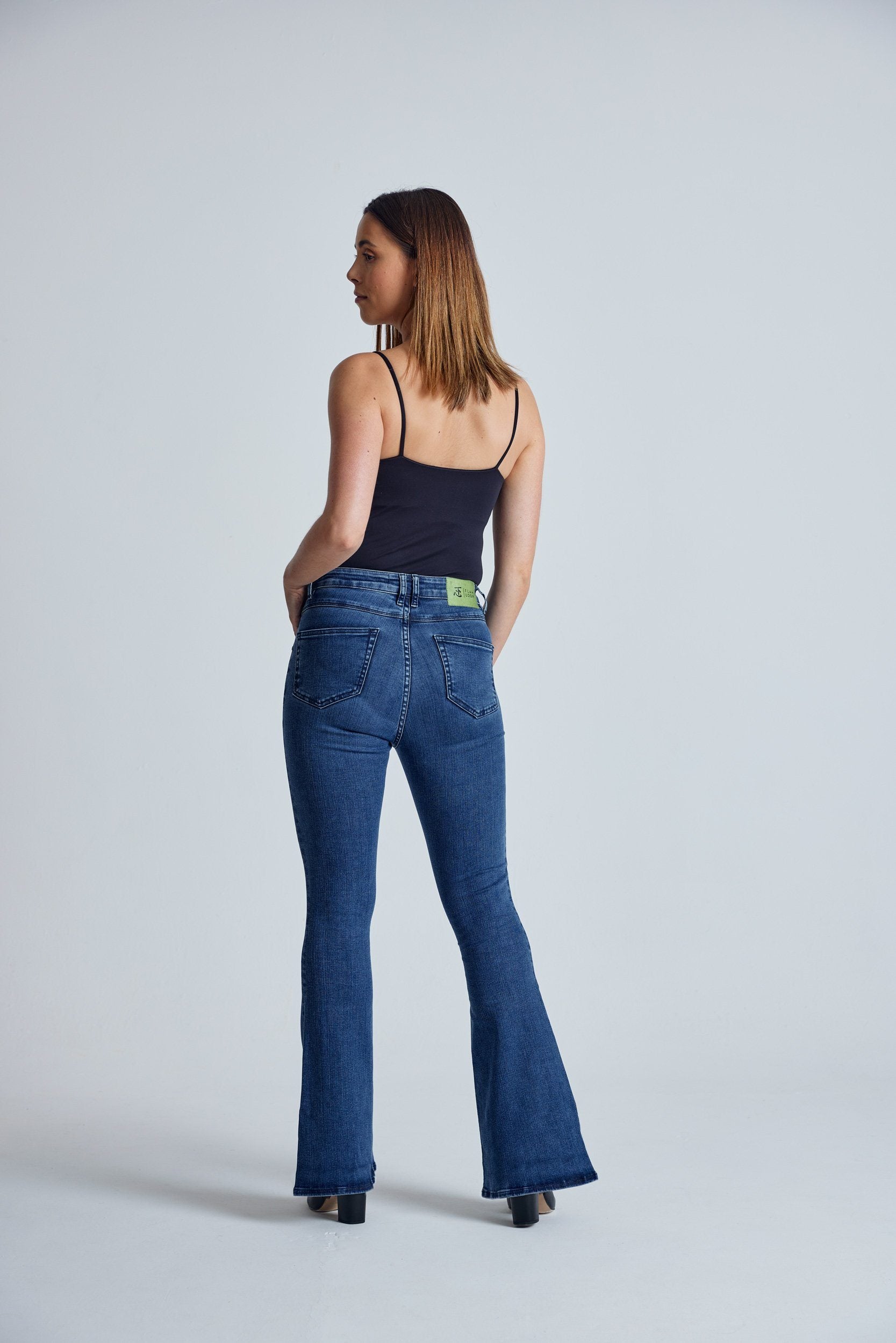 Trousers - MAVIS Azure - Organic Cotton Jeans By Flax & Loom